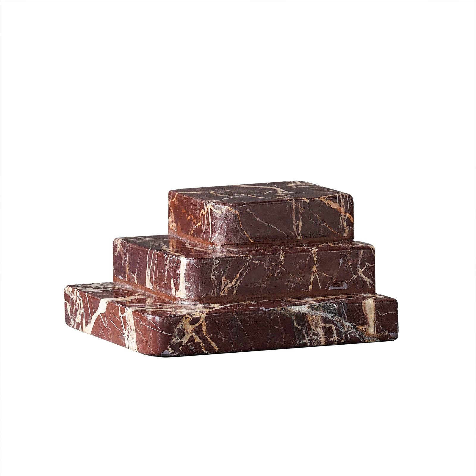 Rosso Levanto Art Deco Bookend (Pair)