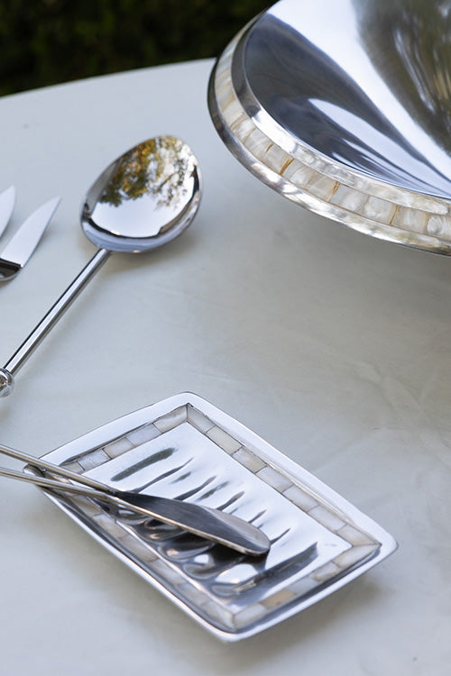 Pearl Border Pedestal Bowl