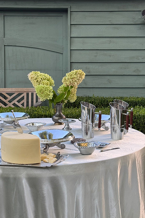 Pearl Border Pedestal Bowl